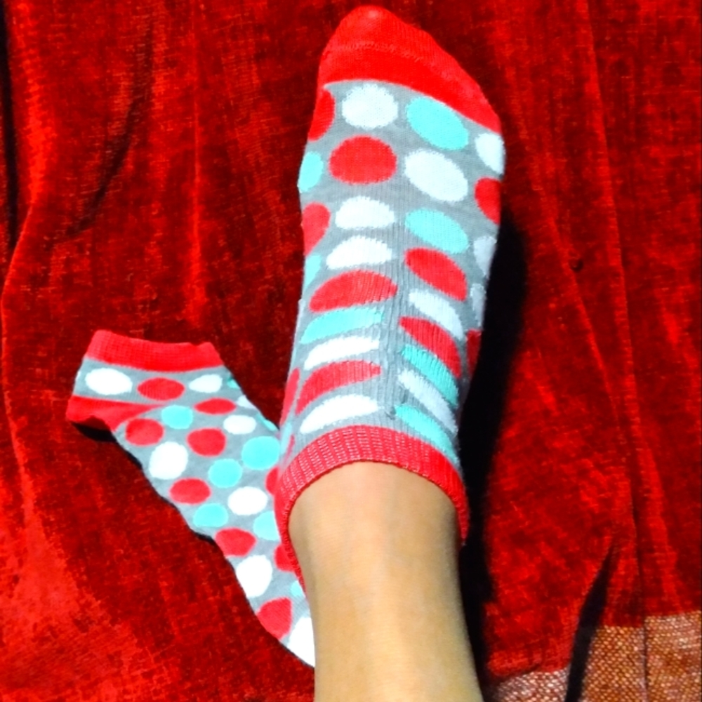 Ladies cute bootie socks pink gray n blue